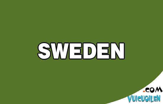 Nước Thụy Điển tiếng anh là gì