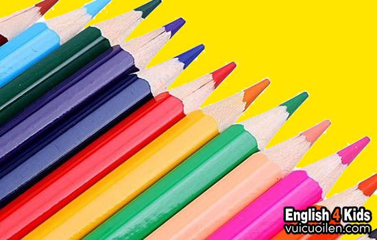 Cái bút chì màu tiếng anh là gì