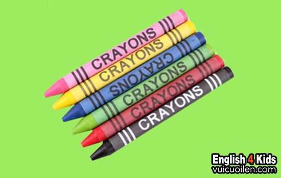 Cái bút màu tiếng anh là gì