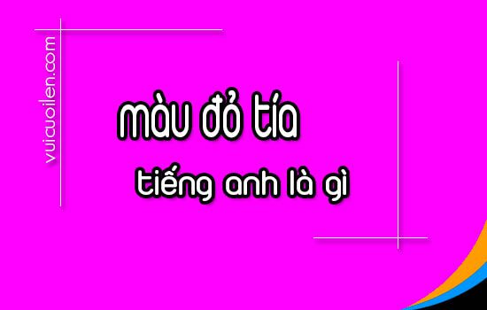 Màu đỏ tía tiếng anh là gì