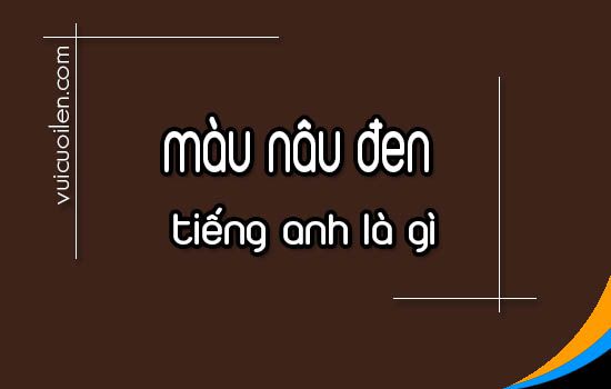 Màu nâu đen tiếng anh là gì