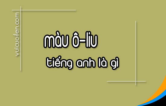 Màu ô-liu tiếng anh là gì