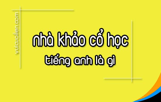Nhà khảo cổ học tiếng anh là gì