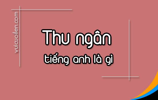 Thu ngân tiếng anh là gì