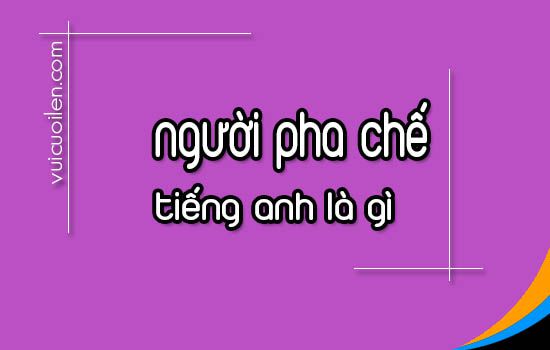 Người pha chế rượu tiếng anh là gì