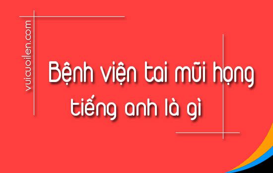 Bệnh viện tai mũi họng tiếng anh là gì