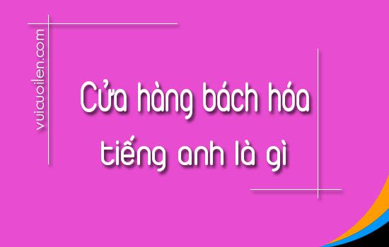 Cửa hàng bách hóa tiếng anh là gì