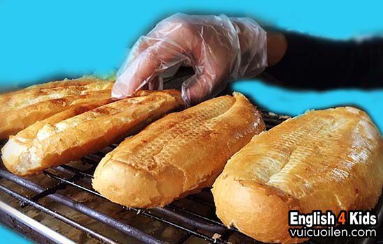 Bánh mì nướng tiếng anh là gì