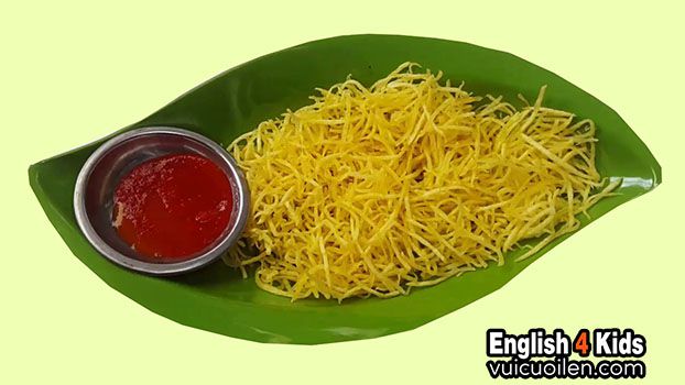 Khoai tây sợi chiên giòn tiếng anh là gì