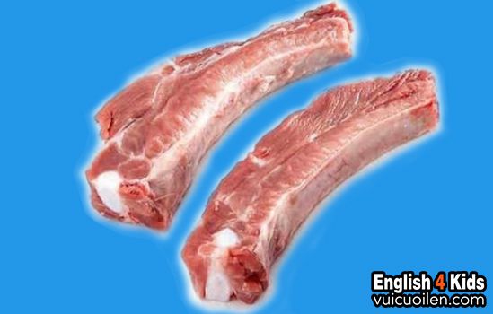 Sườn lợn tiếng anh là gì