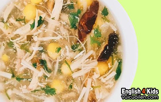 Món súp tiếng anh là gì