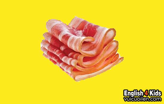 Thịt ba chỉ xông khói tiếng anh là gì