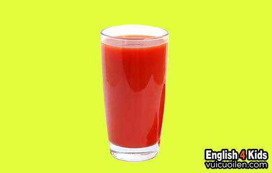 Nước cà chua ép tiếng anh là gì