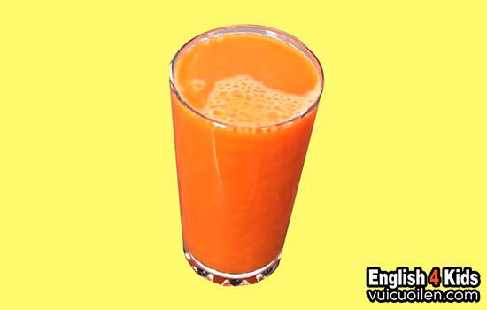 Nước ép cà rốt tiếng anh là gì