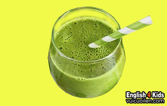 Nước ép rau chân vịt tiếng anh là gì