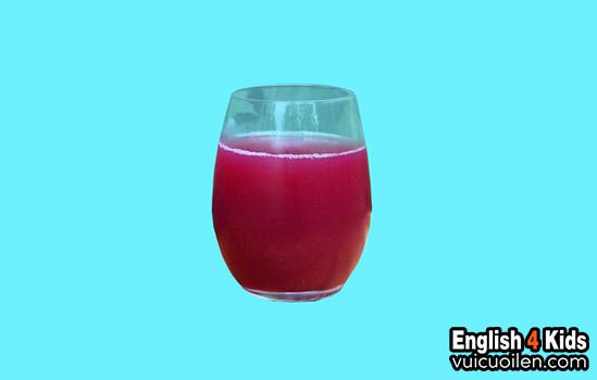 Nước nho ép tiếng anh là gì