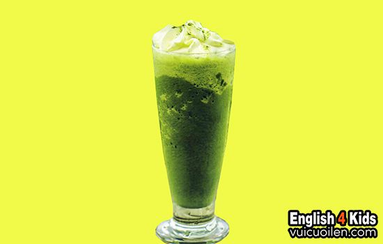 Sinh tố bạc hà tiếng anh là gì