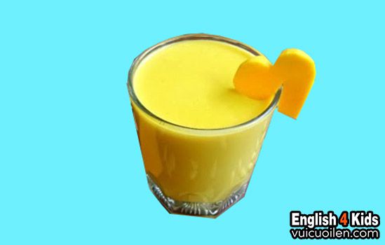 Sinh tố bí đỏ tiếng anh là gì
