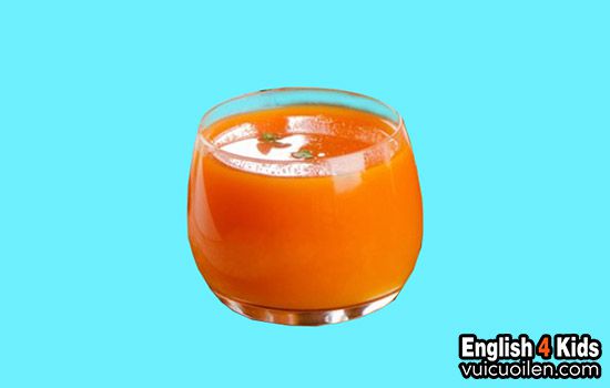 Sinh tố cà rốt tiếng anh là gì