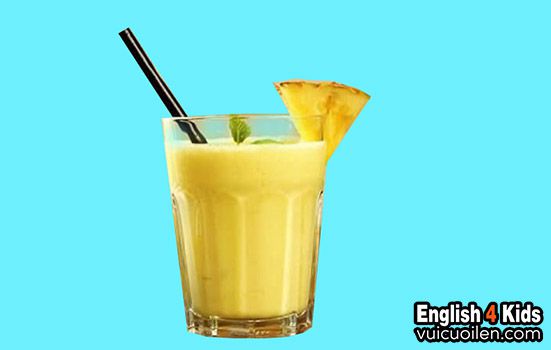Sinh tố dứa tiếng anh là gì