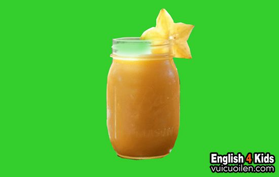 Sinh tố khế tiếng anh là gì