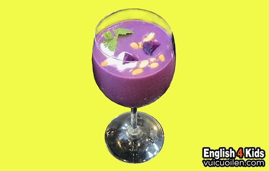 Sinh tố khoai lang tiếng anh là gì