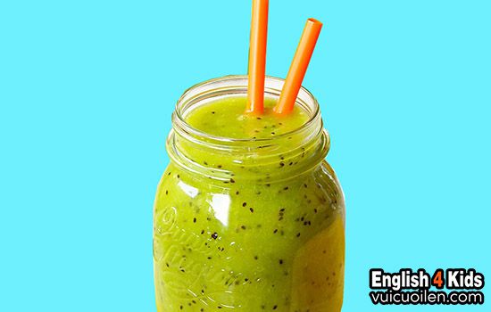 Sinh tố kiwi tiếng anh là gì