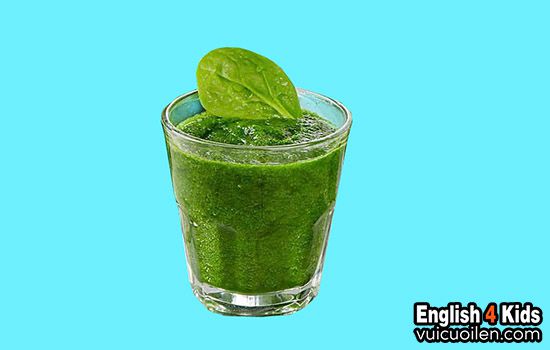 Sinh tố rau xanh tiếng anh là gì