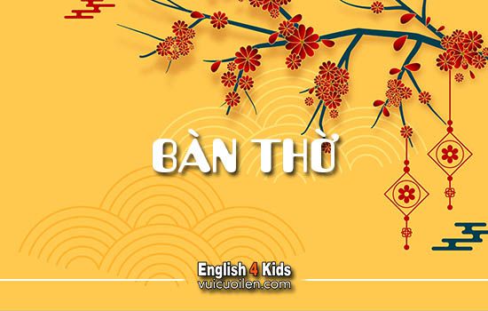 Bàn thờ tiếng anh là gì