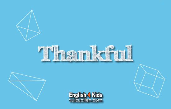 Thankful tiếng anh là gì